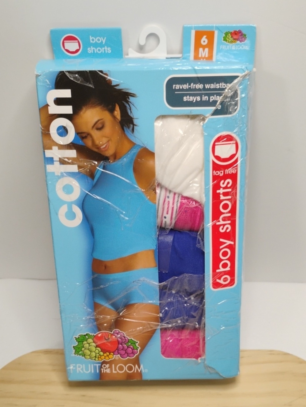 Fruit of the Loom Boys' Boyshorts Pack - White, Pink, Blue(5 Pairs)